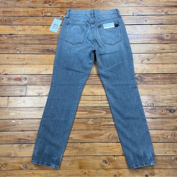 NWT Joe’s The Smith highrise straight ankle jeans grey faded black button fly 24 - Picture 3 of 16